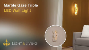 Marble Gaze Triple LED Wall Light Video
