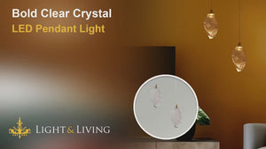 Bold Clear Crystal LED Pendant Light Video