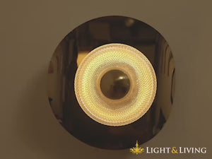 Mid Night Sun Gold LED Wall Light Video