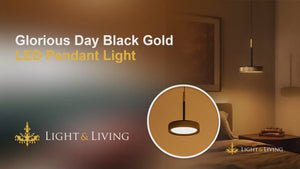 Buy Glorious Day Black Gold LED Pendant Light video