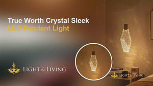 Buy True Worth Crystal Sleek LED Pendant Light video