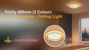 Buy Trinity 400mm 3 Colour LED Chandelier Ceiling Light size Video