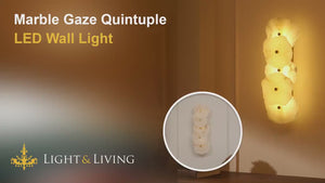 Marble Gaze Quintuple LED Wall Light Video