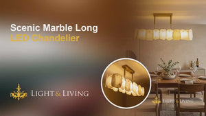 Buy Scenic Marble Long LED Chandelier video