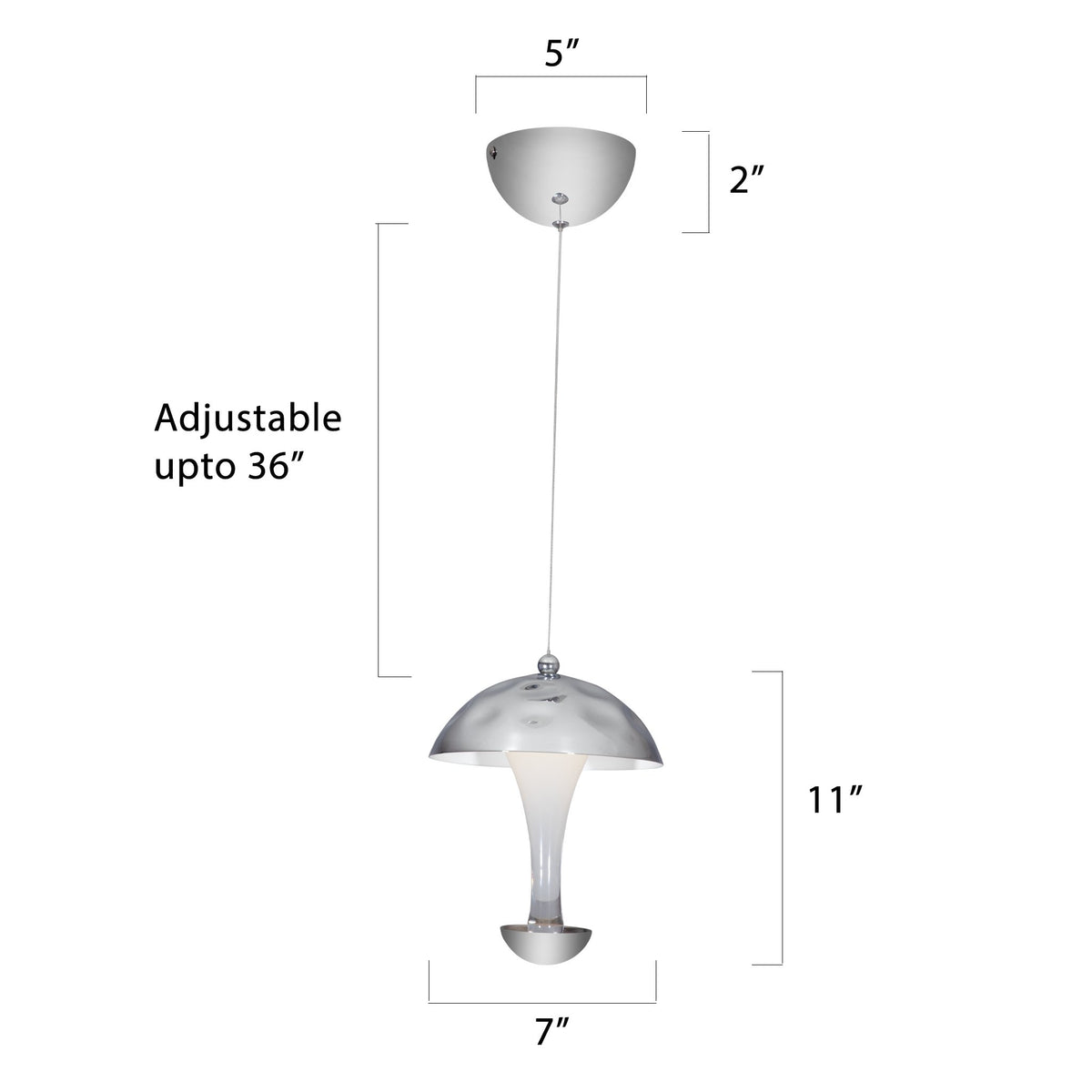 Buy Beaten Chrome LED Pendant Light store