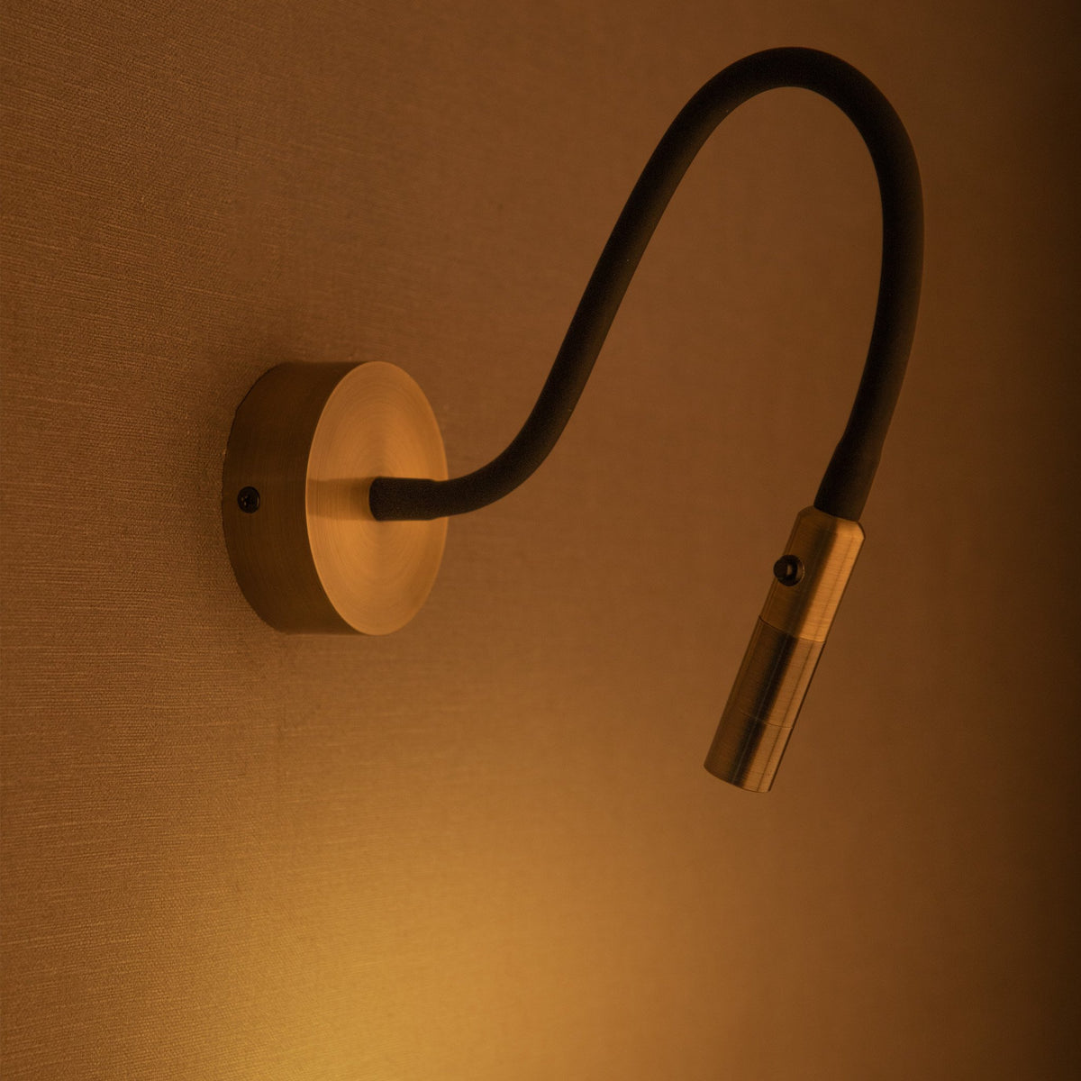 Bend Me Brass LED Light for Bedside Reading Light Light Living