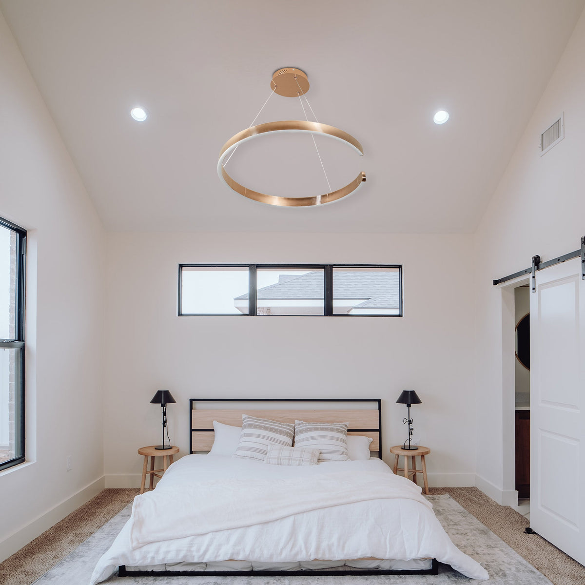 Buy C Shape 600mm RoseGold LED Chandelier Best Store Bangalore