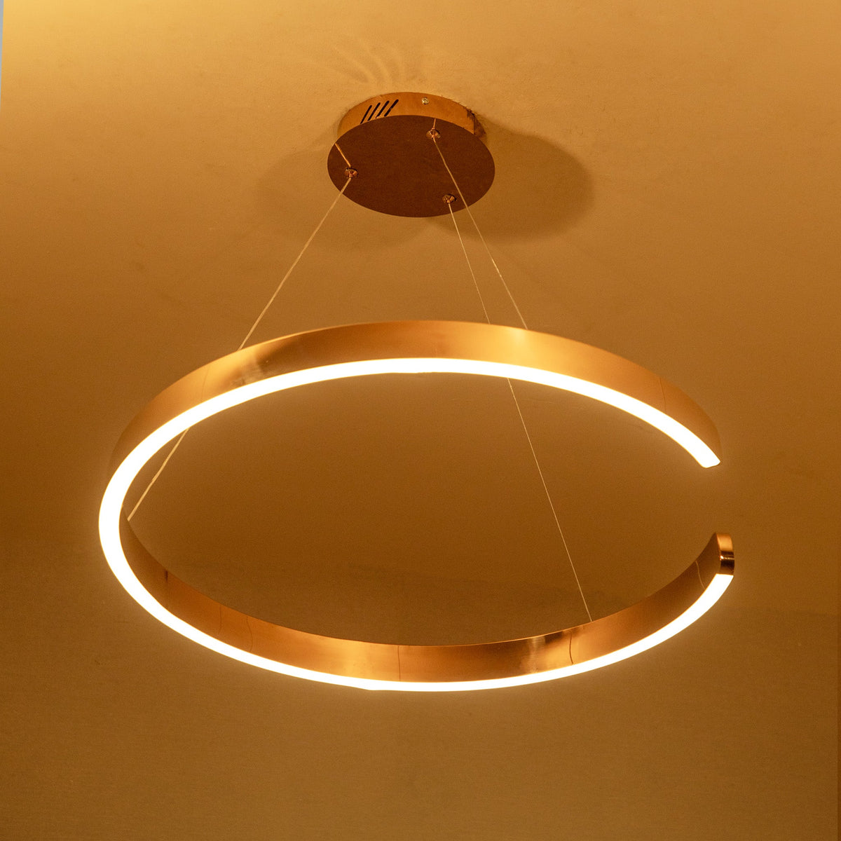 Buy C Shape 600mm RoseGold LED Chandelier India