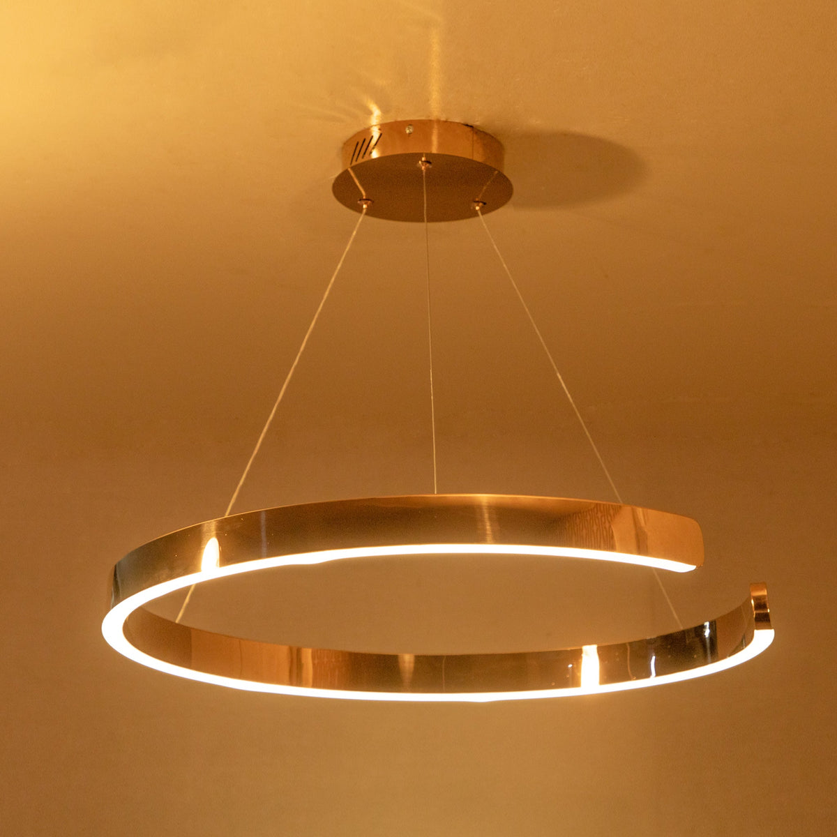 Galental LED Pendant Light, Ring Chandelier, Gold and Black India | Ubuy
