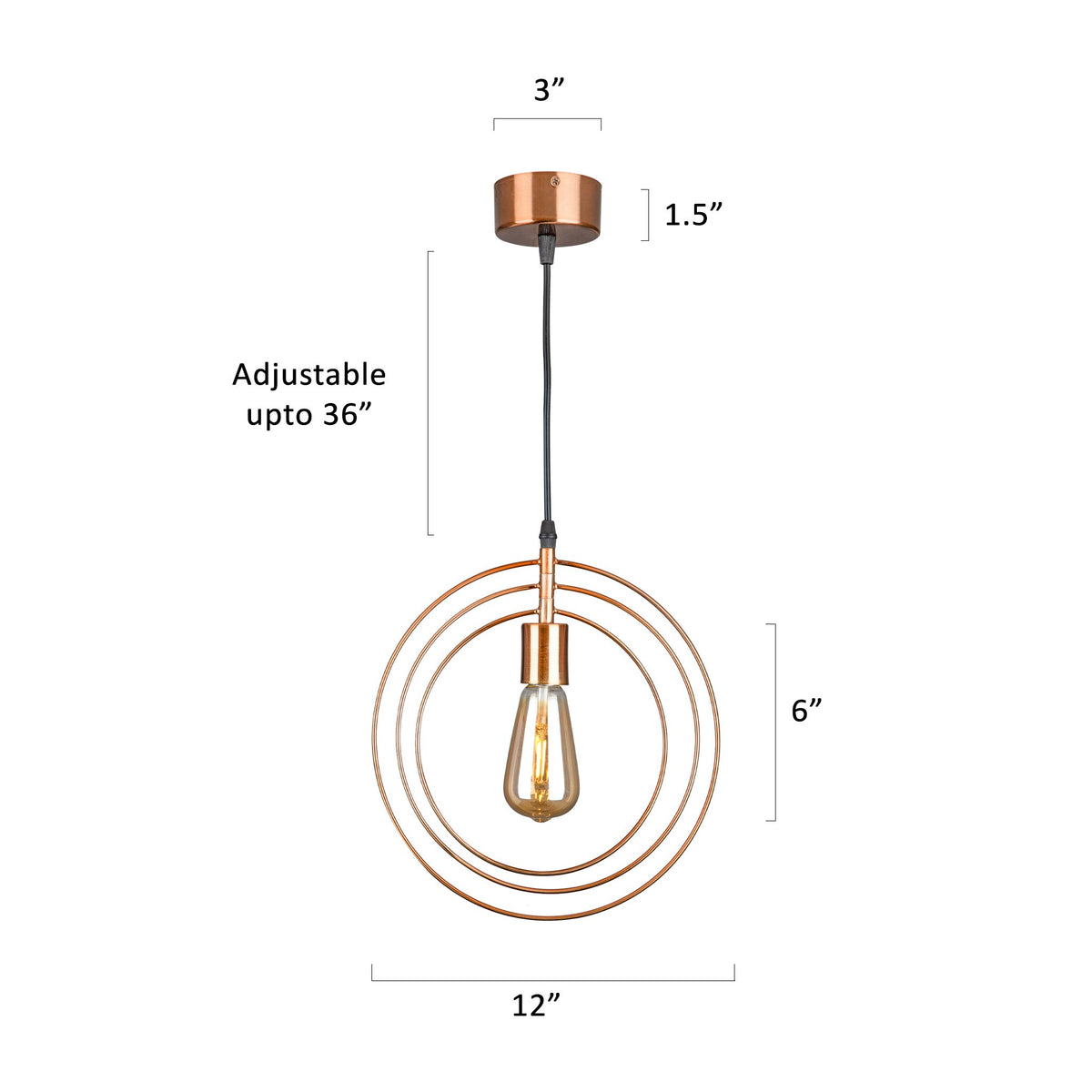 Buy Copper Rings Pendant Light store