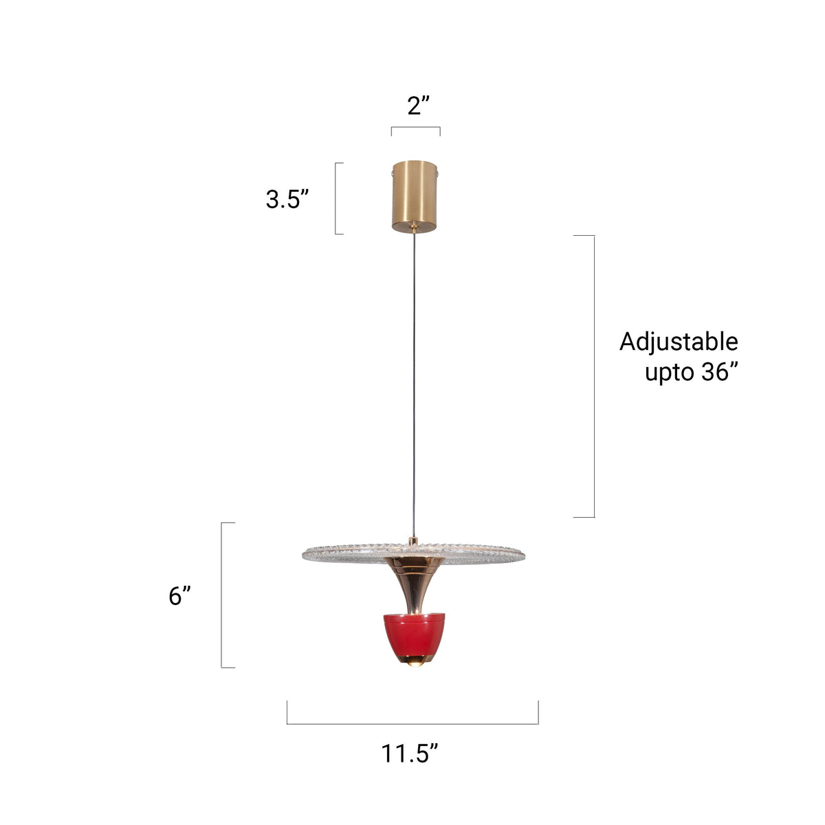 Buy Easter Red LED Pendant Light showroom near you