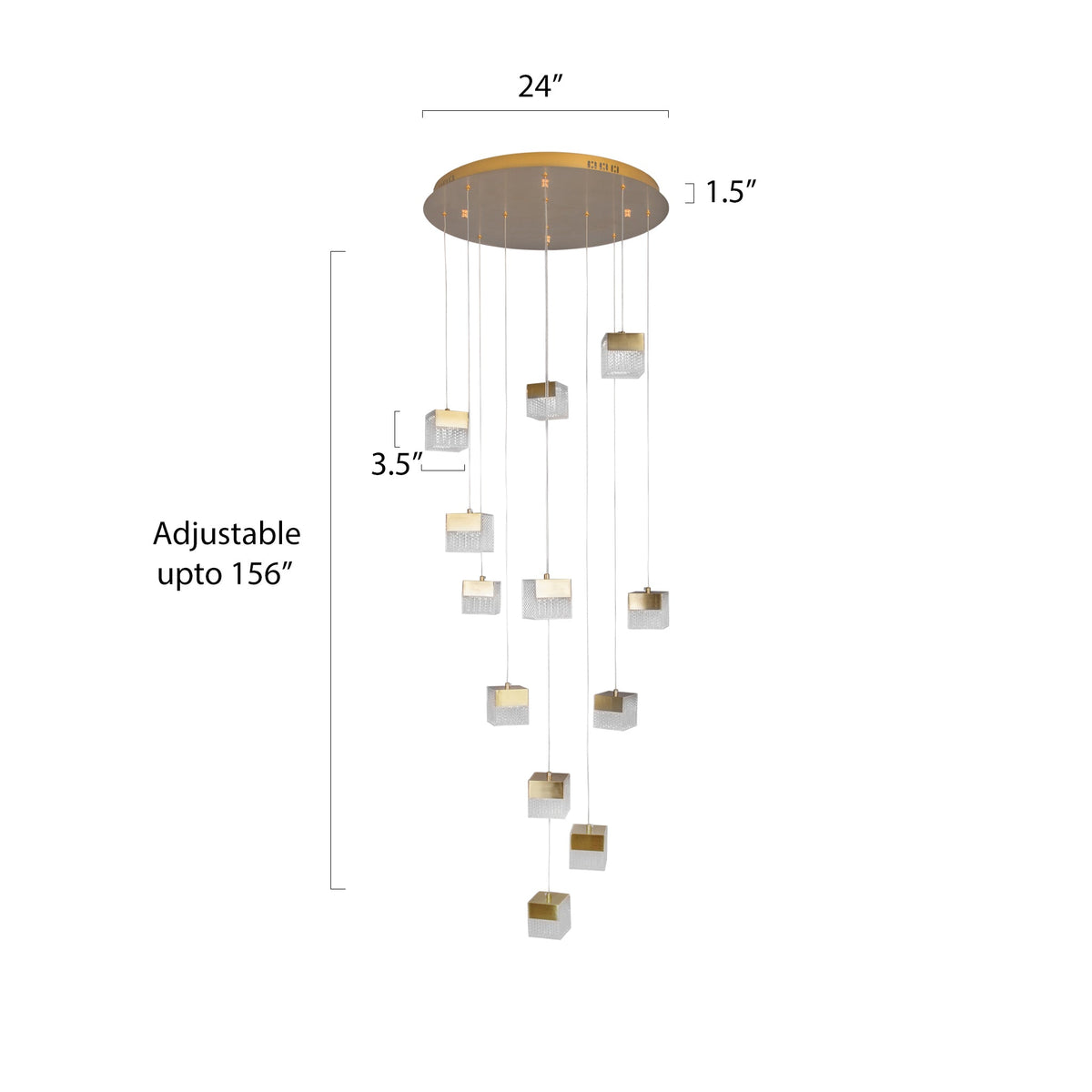 Buy Ice Cubes Double Height LED Chandelier store