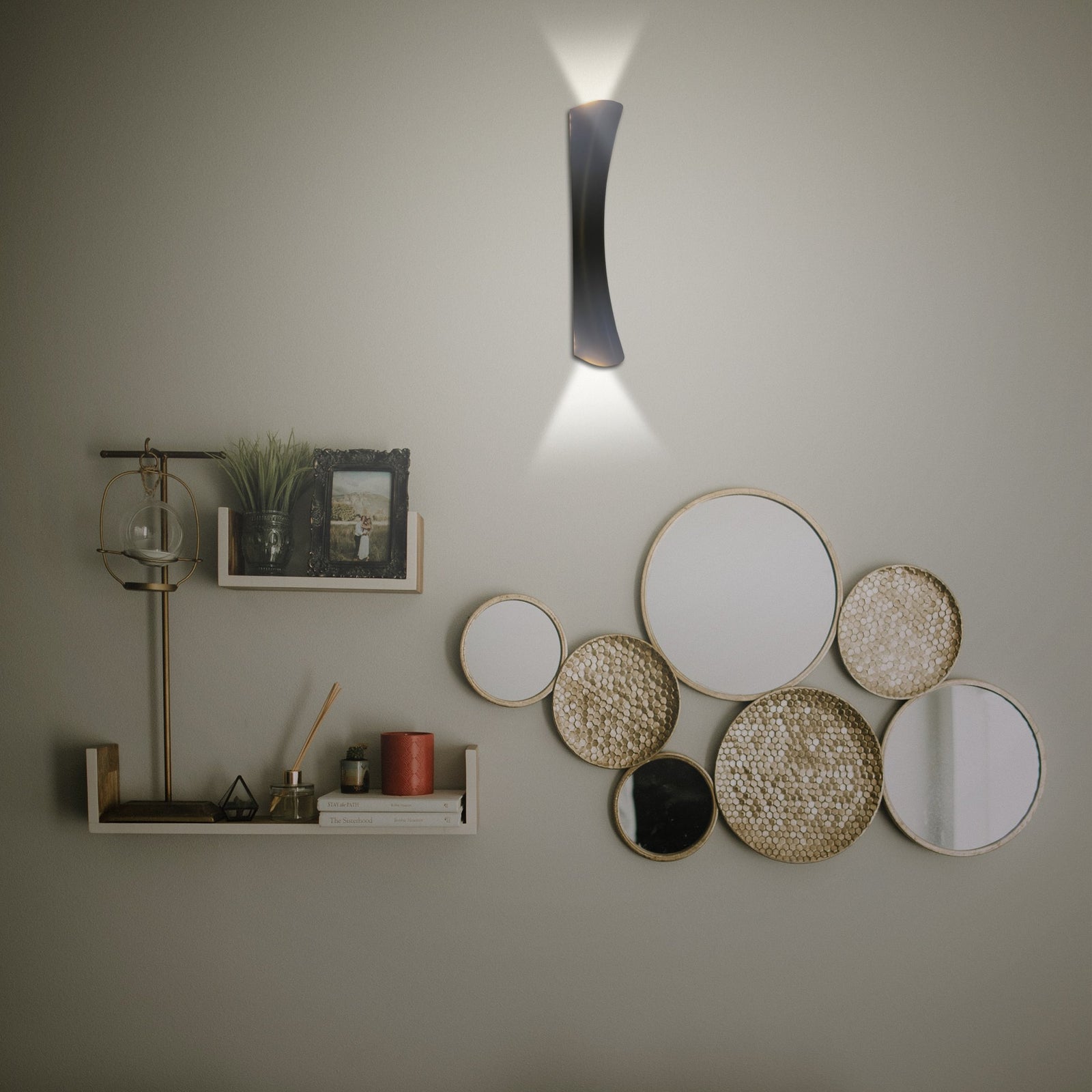 Sleek Black LED Wall Light India