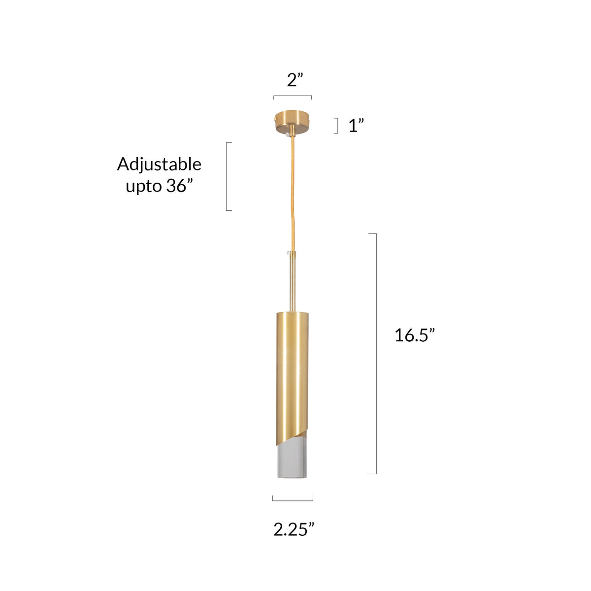 Buy Straight Up Gold LED Pendant Light Store Bangalore