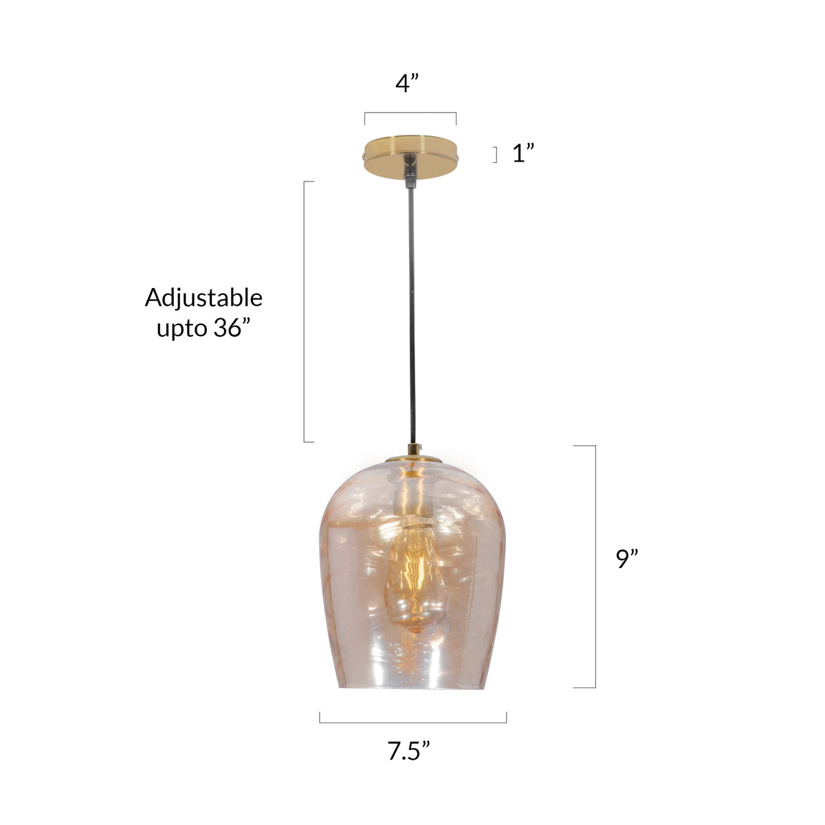 Buy Triumph Amber Pendant Light Showroom