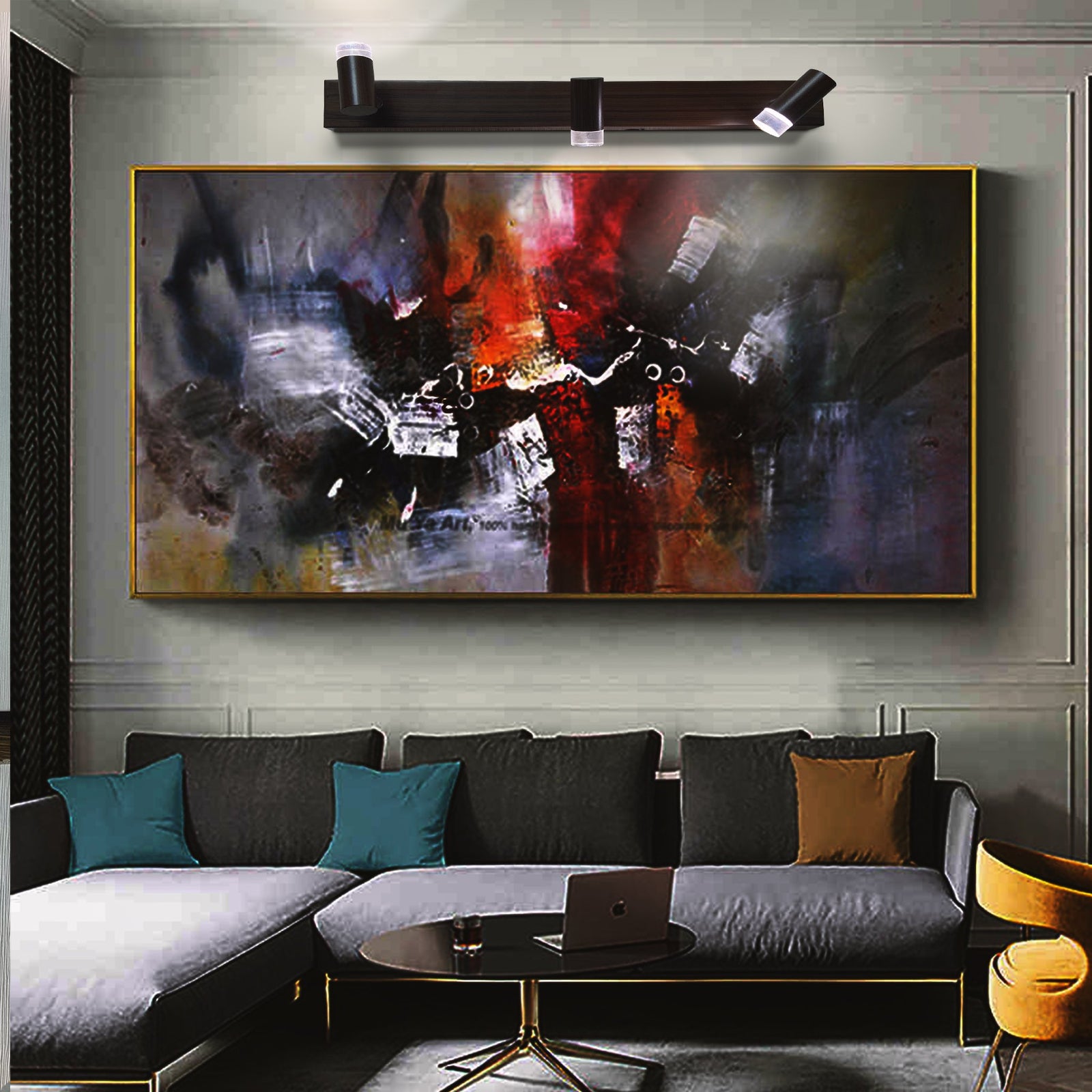 Wood Finish Triple LED Picture India