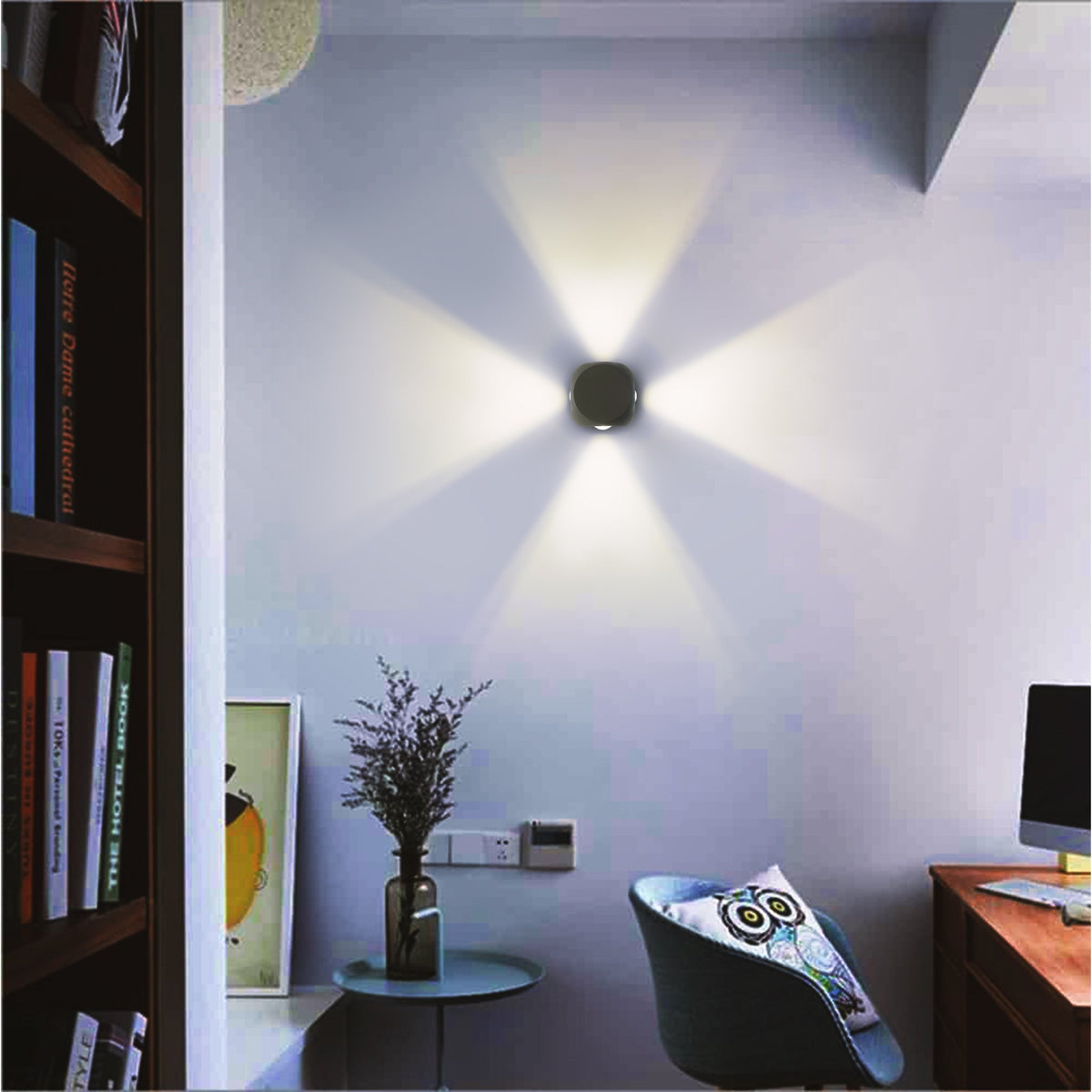 Rays White LED Wall Lamp Shop