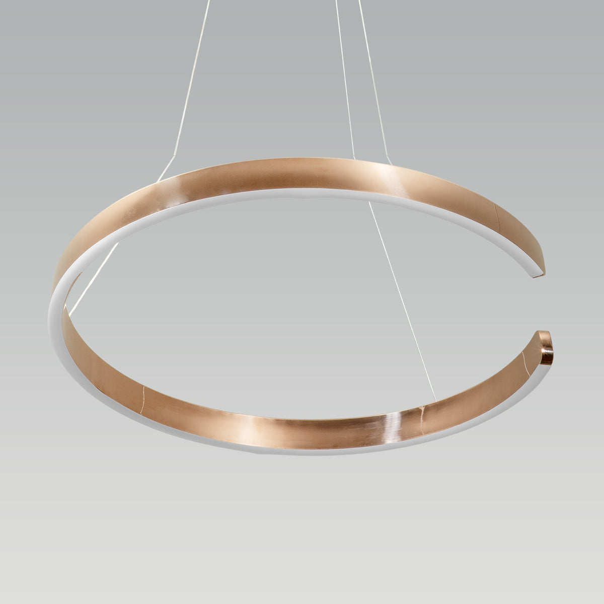 Shop C Shape 600mm RoseGold LED Chandelier Living Room