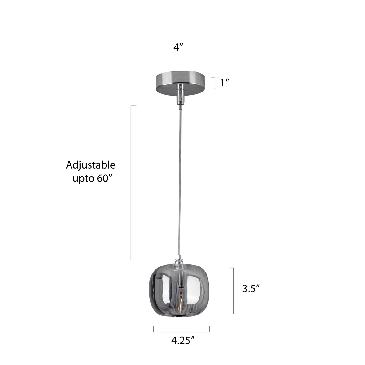 Shop Milan Smoke LED Pendant Light best chandelier store Bangalore