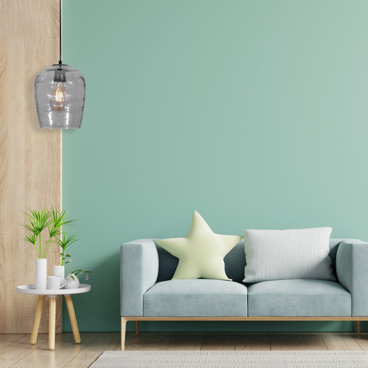 Shop Triumph Smoke Pendant Light Corner Hanging