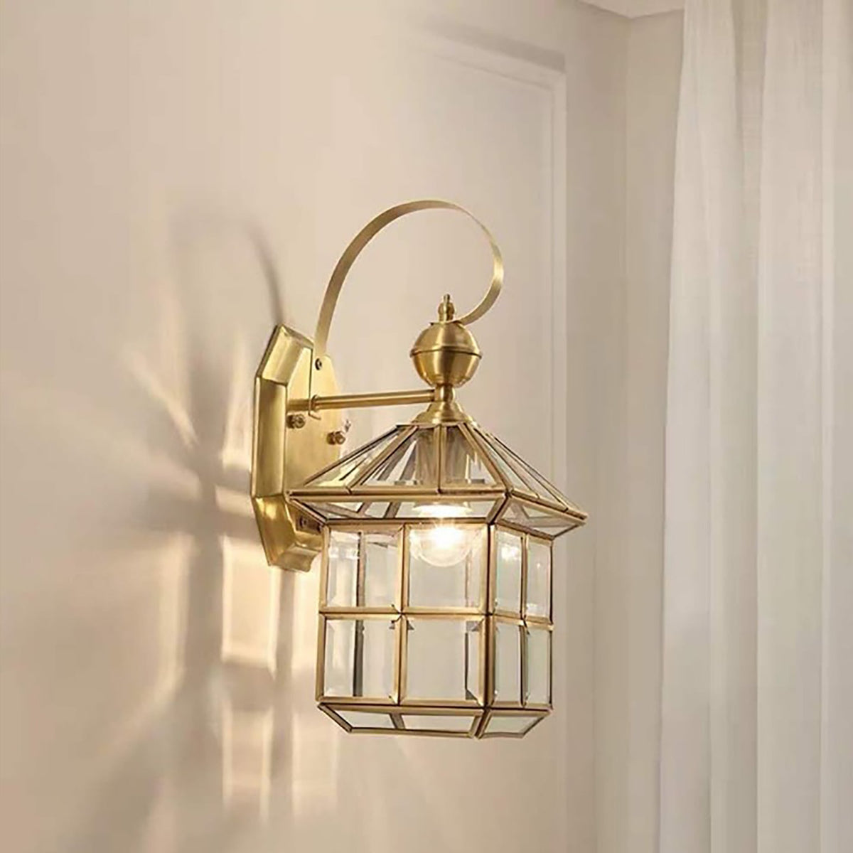 Square Brass Wall lamp Shop