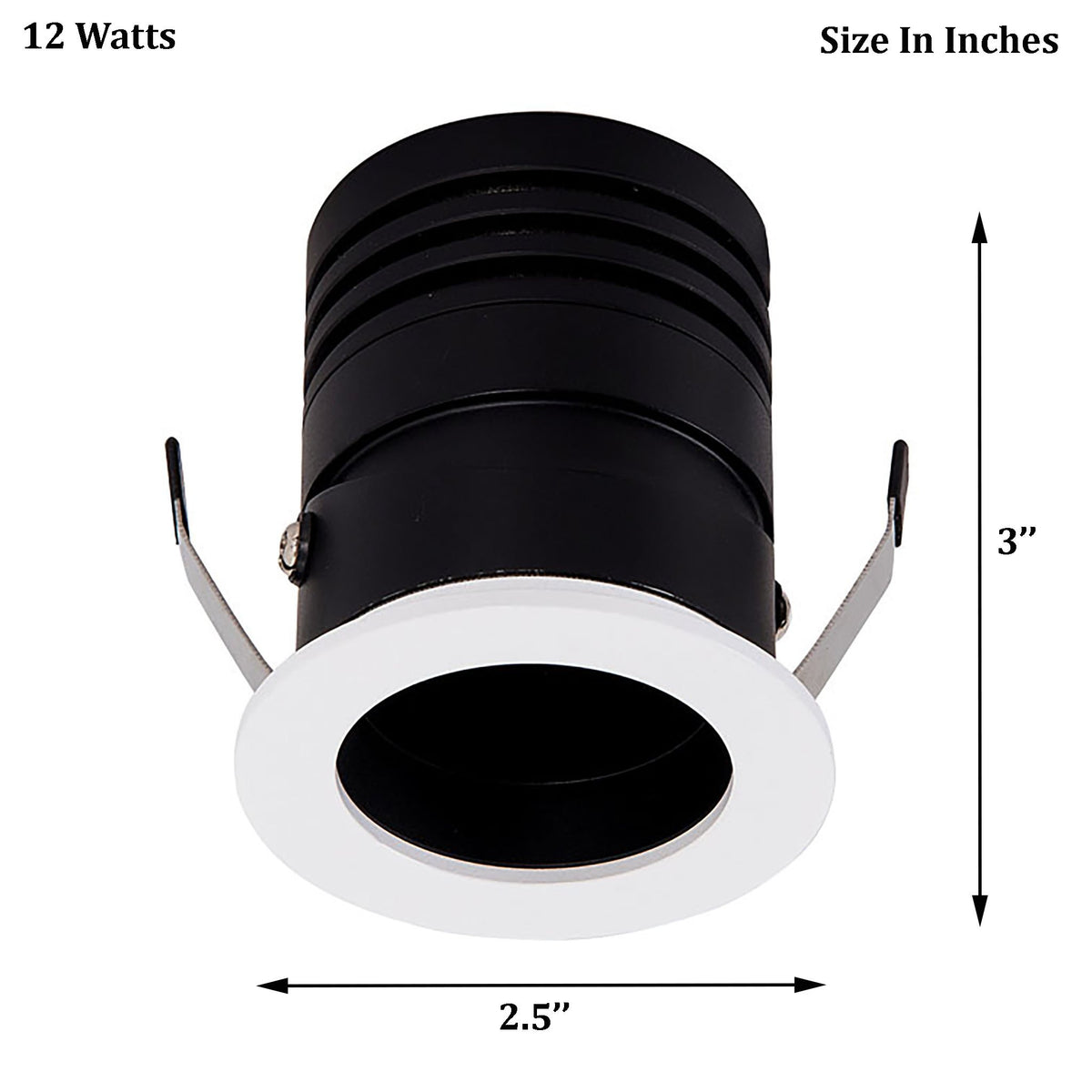 Tiny Black Recessed Lighting Lamp