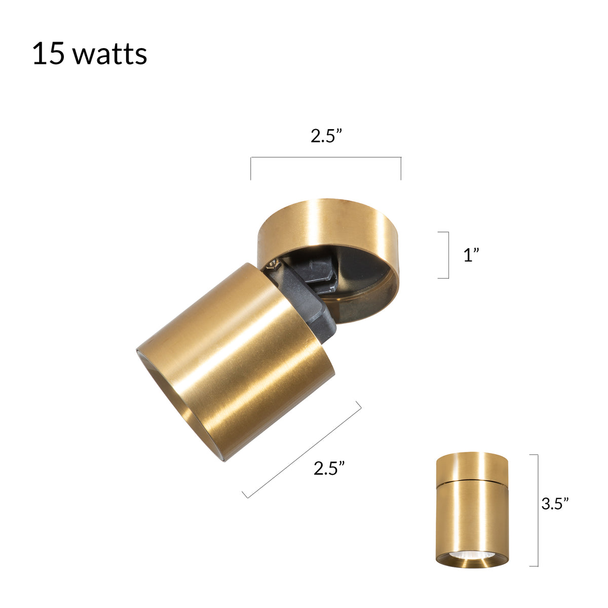 Veyron Brass Adjustable LED Spot Light