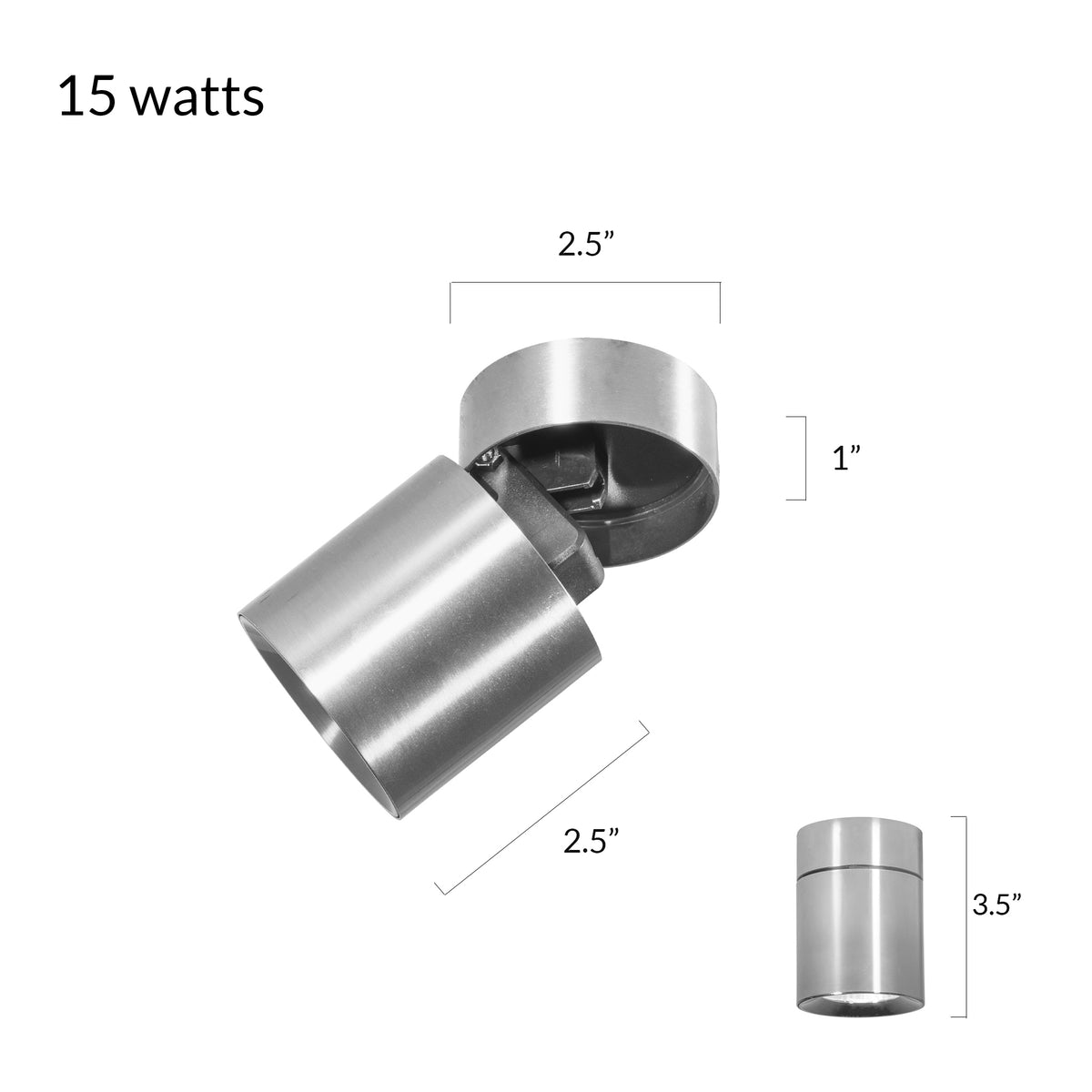 Veyron Gun Metal Adjustable LED Spot Light 15W